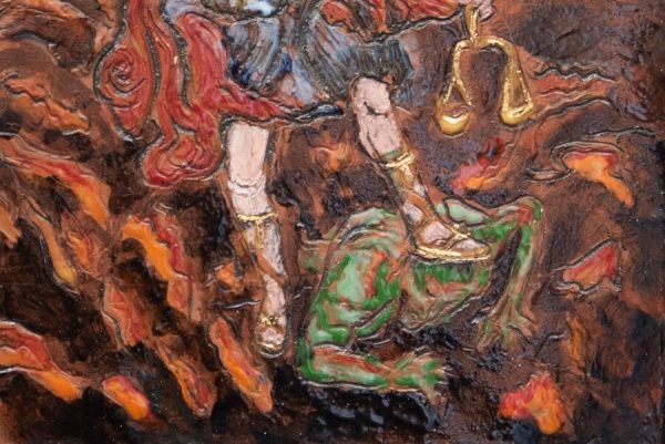 St. Michael the Archangel in Battle Retablo - Image 3