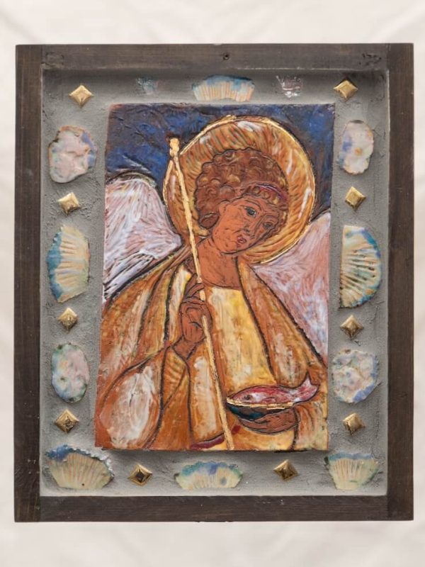 St. Raphael with Shells Retablo