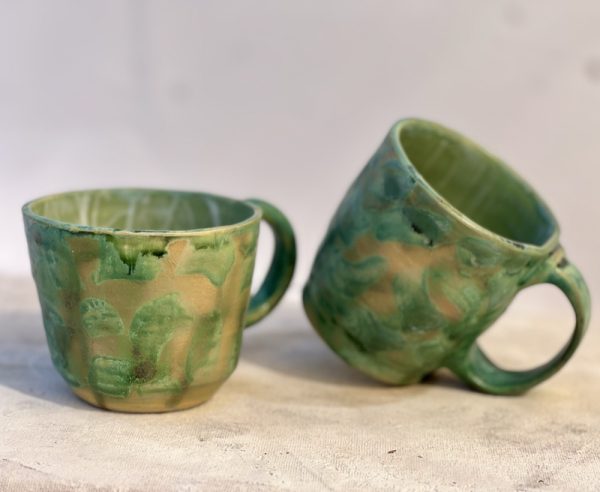 Turquoise Flat Pattern Tea/Latte Mug - Image 3